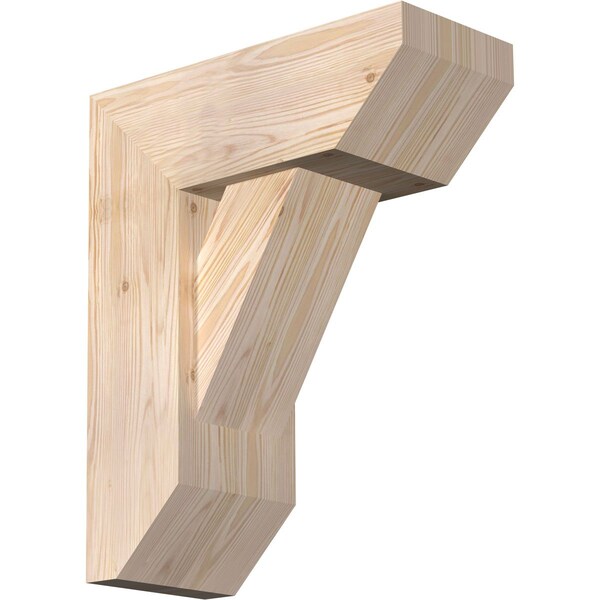 Ekena Millwork Traditional Slat Smooth Bracket w/ Offset Brace, Douglas Fir, 7 1/2"W x 18"D x 22"H BKT0806X18X22TRA06SDF - main